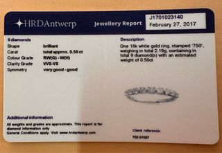 Anillo de diamantes oro blanco 18k