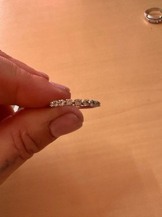 Anillo de diamantes oro blanco 18k