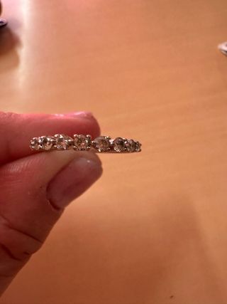 Anillo de diamantes oro blanco 18k