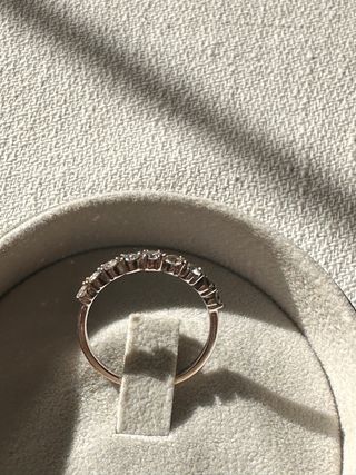 Anillo de diamantes oro blanco 18k