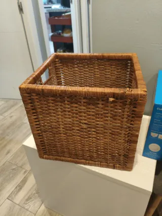 Cestas de mimbre apilables