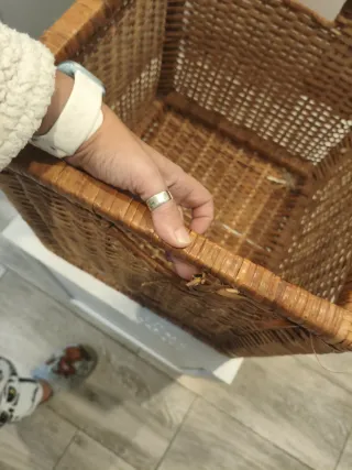 Cestas de mimbre apilables