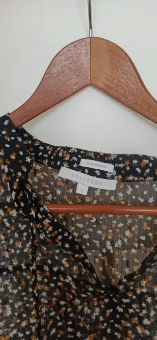 Camisa Scalpers negra estampada