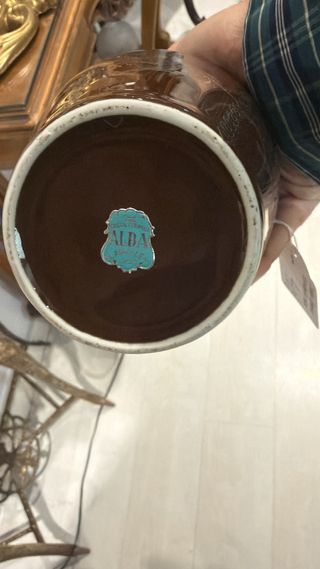 JARRA ALBA PINTADA A PLATA