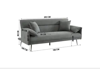 Sofá Cama Gris Nuevo