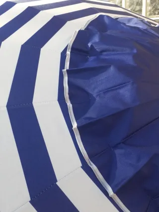 Sombrilla Playa Crevicosta Rayas Azul/Blanco