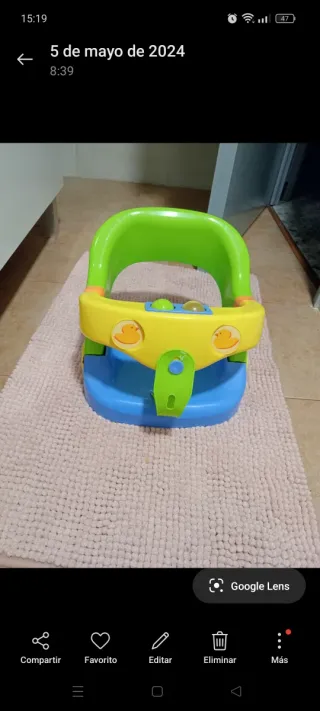 Asiento de bebé para bañera/ducha