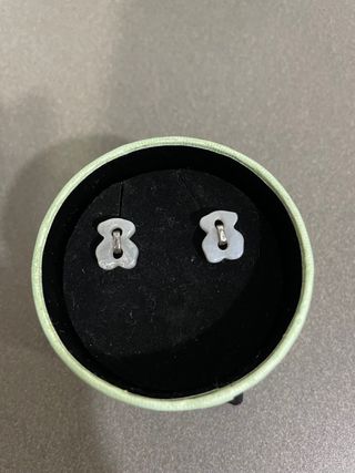 Pendientes Tous Oso Plata Blanco