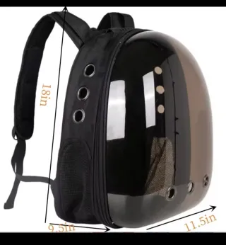 Mochila transportín burbuja para mascotas