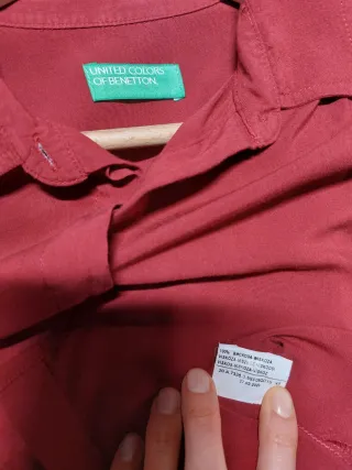 Camicia Benetton donna rossa