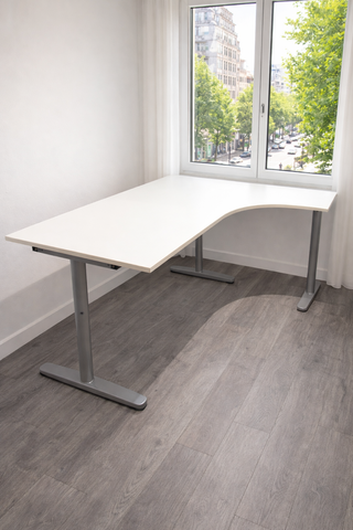 Mesa Escritorio IKEA Galant Blanca y Plata