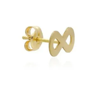 Pendientes Infinito Liso Oro 18 KIt.