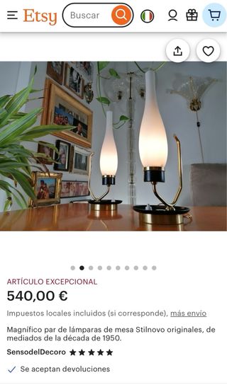 Pareja de Lámparas de Mesa Vintage Mid-Century