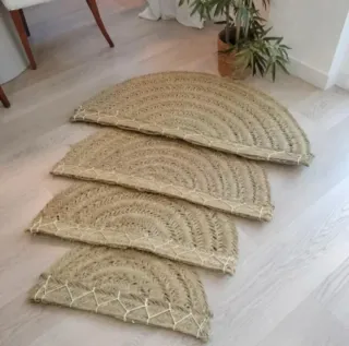 Alfombra Media Luna Esparto Natural Estilo Boho