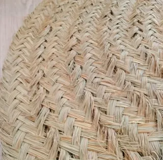 Alfombra Media Luna Esparto Natural Estilo Boho