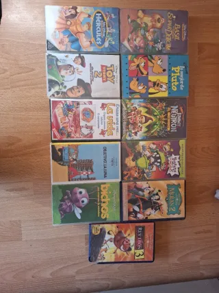 Lote 10 Film VHS Disney e Animazione