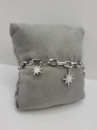 Pulsera Acero Quirúrgico Estrellas Circonitas