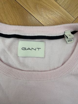 Jersey Gant Rosa Cuello Redondo Talla L