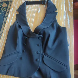 Chaleco tipo traje negro