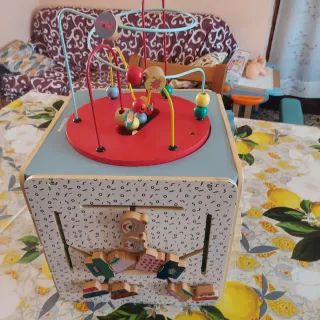 Cubo multigiochi in legno