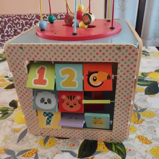 Cubo multigiochi in legno