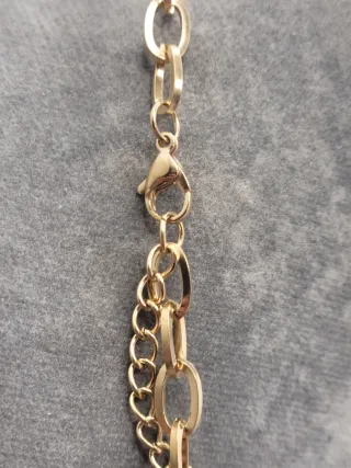 Collar Corazón Acero Quirúrgico Chapado Oro