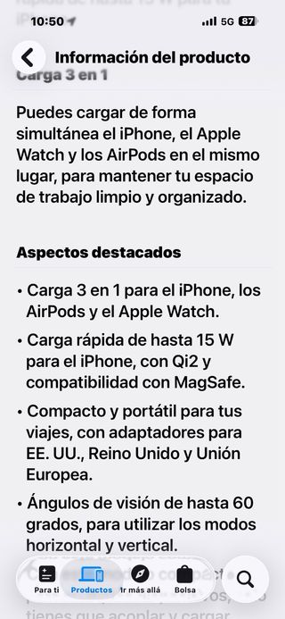 Cargador MagSafe. Cubo 3 en 1 Anker Qi2 Gris