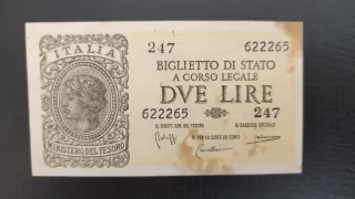 2 Biglietti di Stato Italia 1944