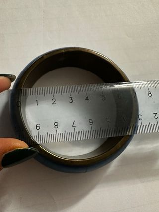 Bracciale vintage metallo e pietra blu