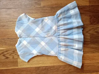 Vestido bebé cuadros azul Mayoral