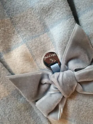 Vestido bebé cuadros azul Mayoral