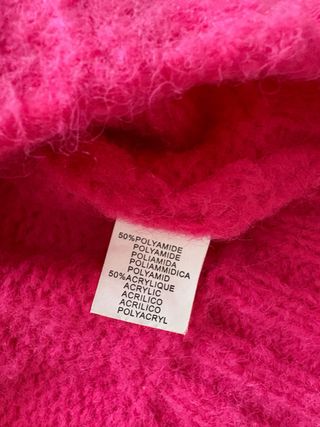 Jersey fucsia botones joya talla única