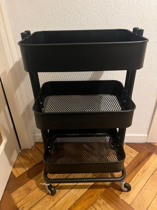 Carrito IKEA RÅSKOG negro  ¡Como nuevo!