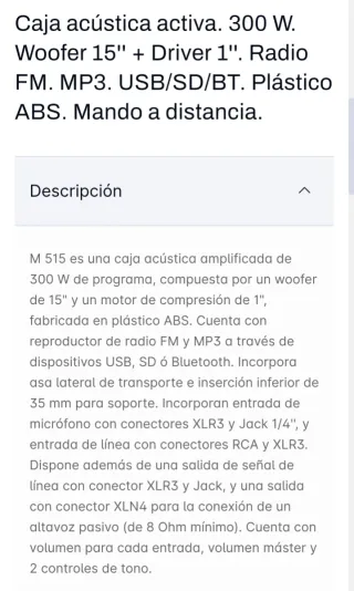 Altavoz Activo MK 15"