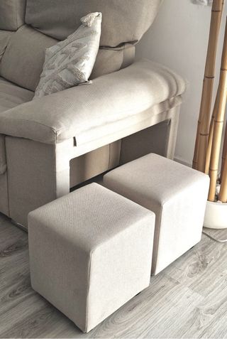 Conjunto Sofá Chaise Longue y Mesa Centro