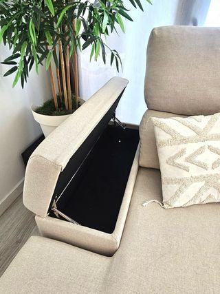 Conjunto Sofá Chaise Longue y Mesa Centro