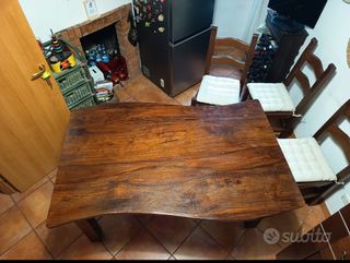 Tavolo onda 90x150 cm più 4 sedie