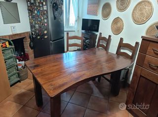 Tavolo onda 90x150 cm più 4 sedie