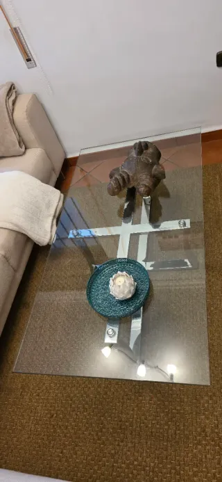 Mesa Rectangular de Cristal Templado