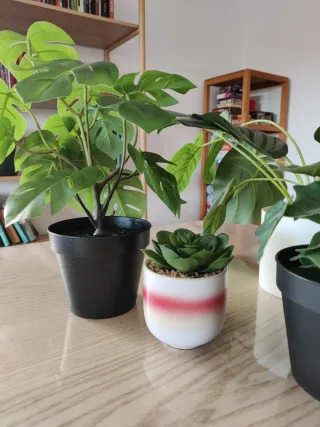 Pack 4 Plantas Decorativas Plástico Ikea