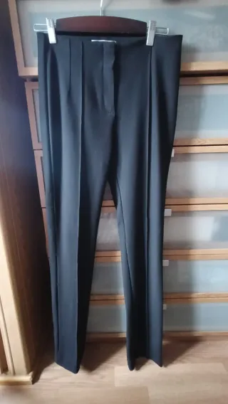 Pantalón Mango Negro Mujer