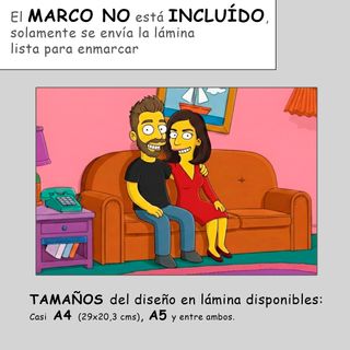 Lámina Retrato Simpson personalizada con tu Foto