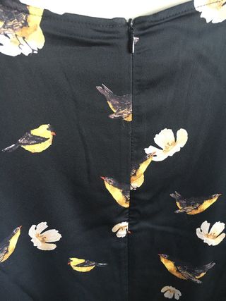 Vestido Zara corto estampado pájaros