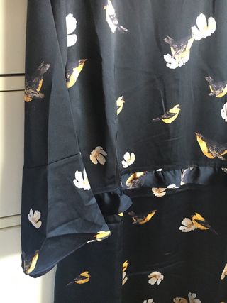 Vestido Zara corto estampado pájaros