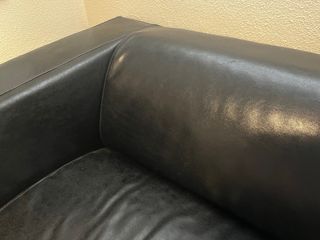 Sofá Piel  Negro 180x85x66 urgente