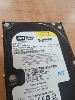 DISCO DURO INTERNO SATA 3.5" WD 200GB WD2000