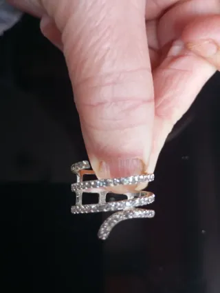 Lote 2 anillos piedras brillantes