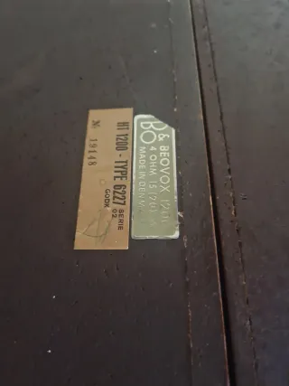 Amplificador B&O Beomaster 1200 con dos altavoces