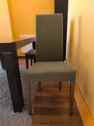 Mesa comedor extensible MIKONOS roble y 4 sillas