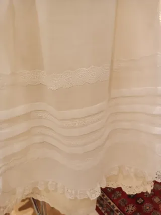 Delantal de huertana negro y blanco, beige